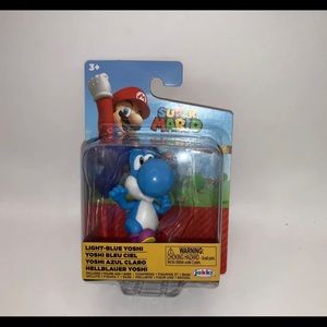 Super Mario Light Blue Running Yoshi 2 1/2-Inch Mini-Figure Jakks Pacific